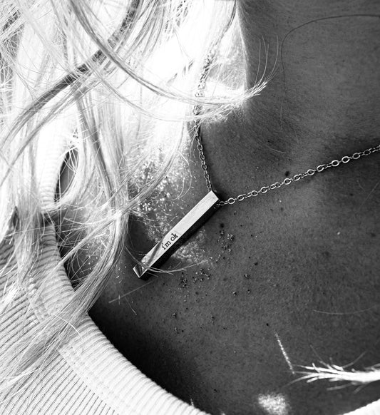 "I'm ok" Pendant Necklace
