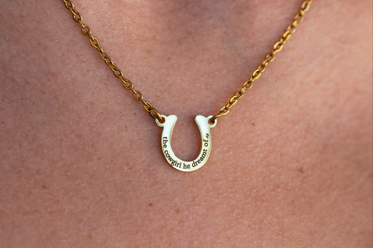 "the cowgirl he dreamt of" Pendant Necklace NEW