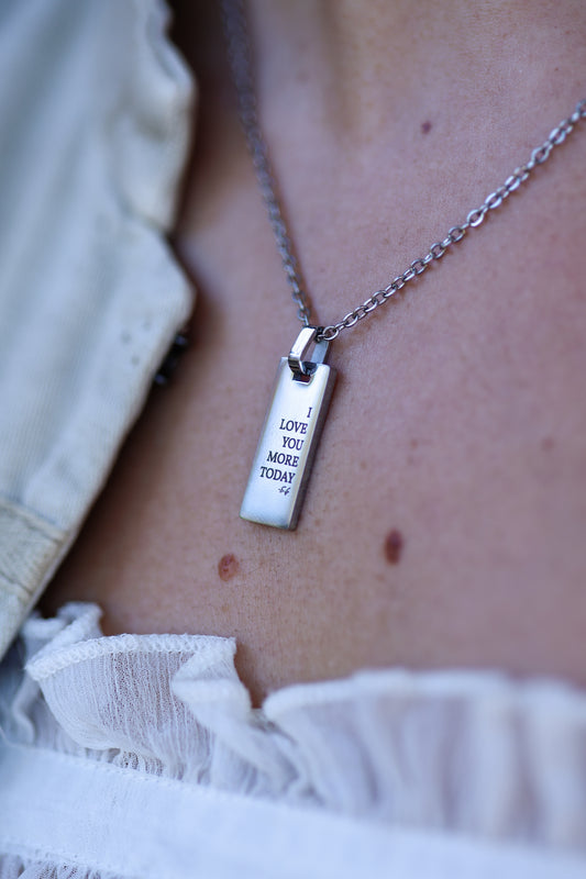 "I love you more today" Pendant Necklace NEW