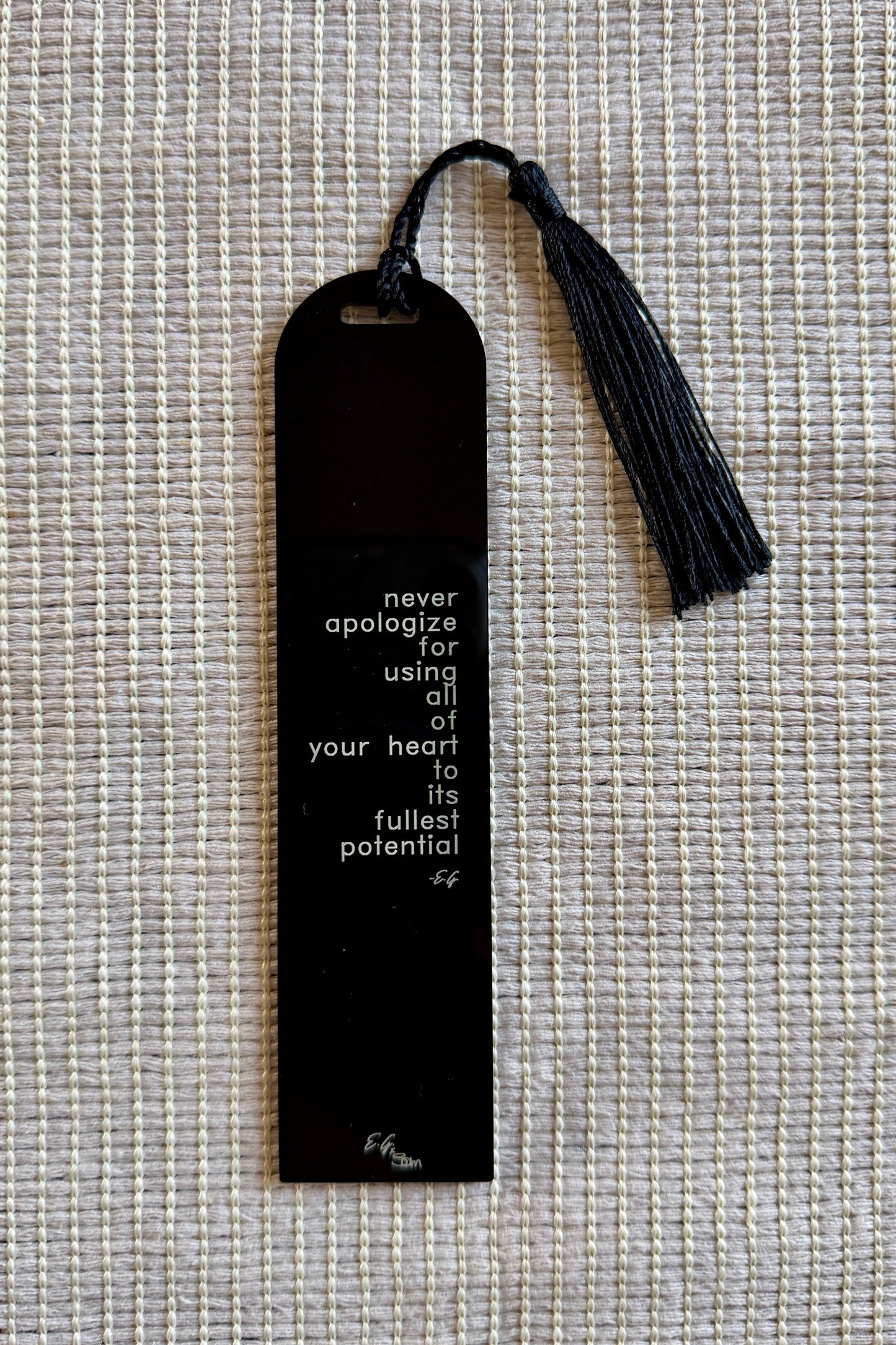 Black Metallic Bookmark