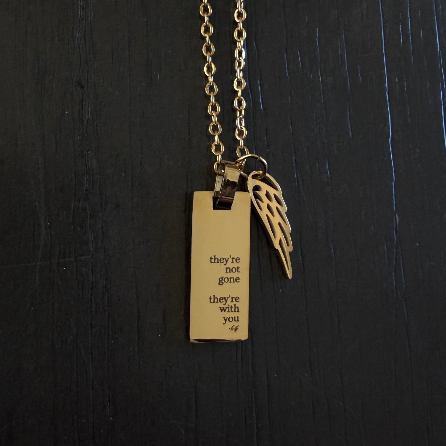 "they're not gone" Pendant Necklace NEW