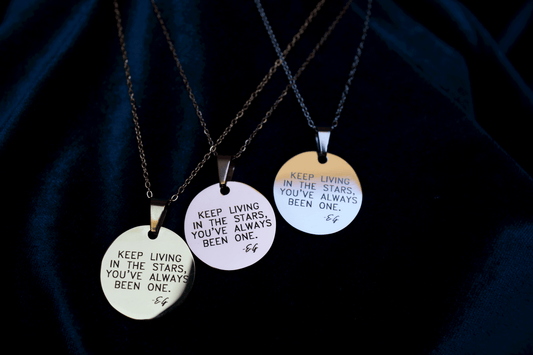 "Keep Living In The Stars" Pendant Necklace