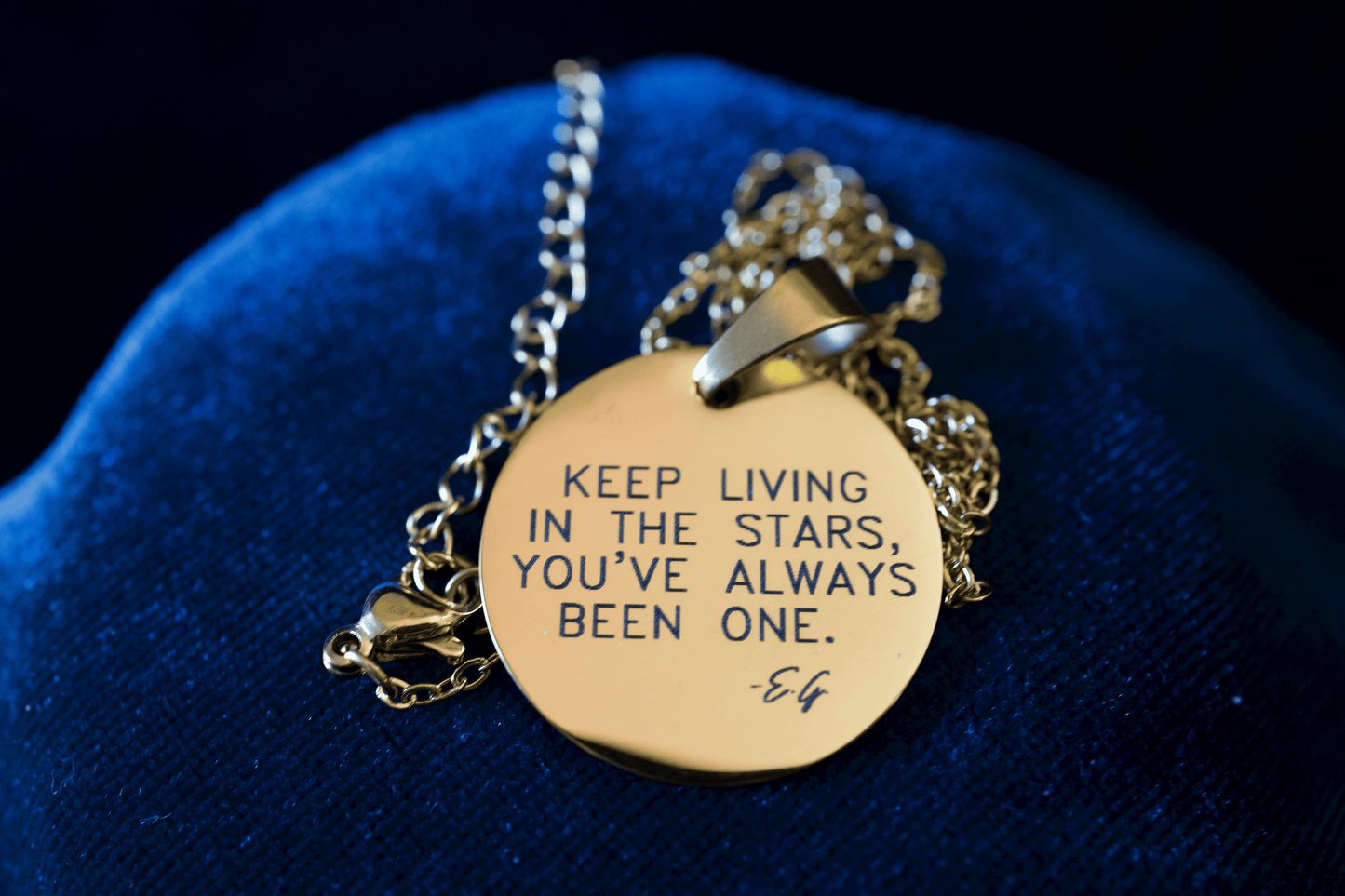 "Keep Living In The Stars" Pendant Necklace