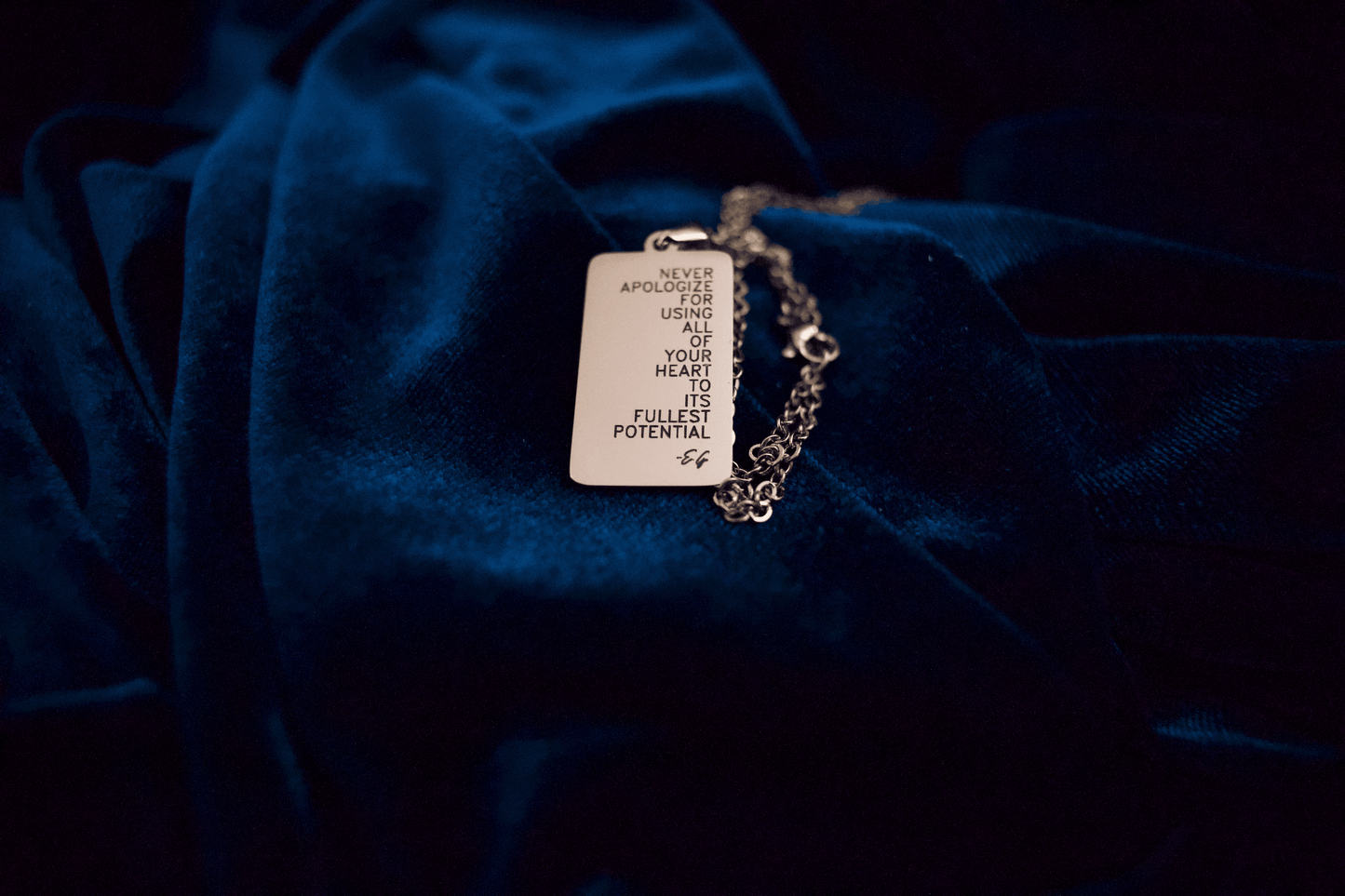 "Never Apologize" Pendant Necklace