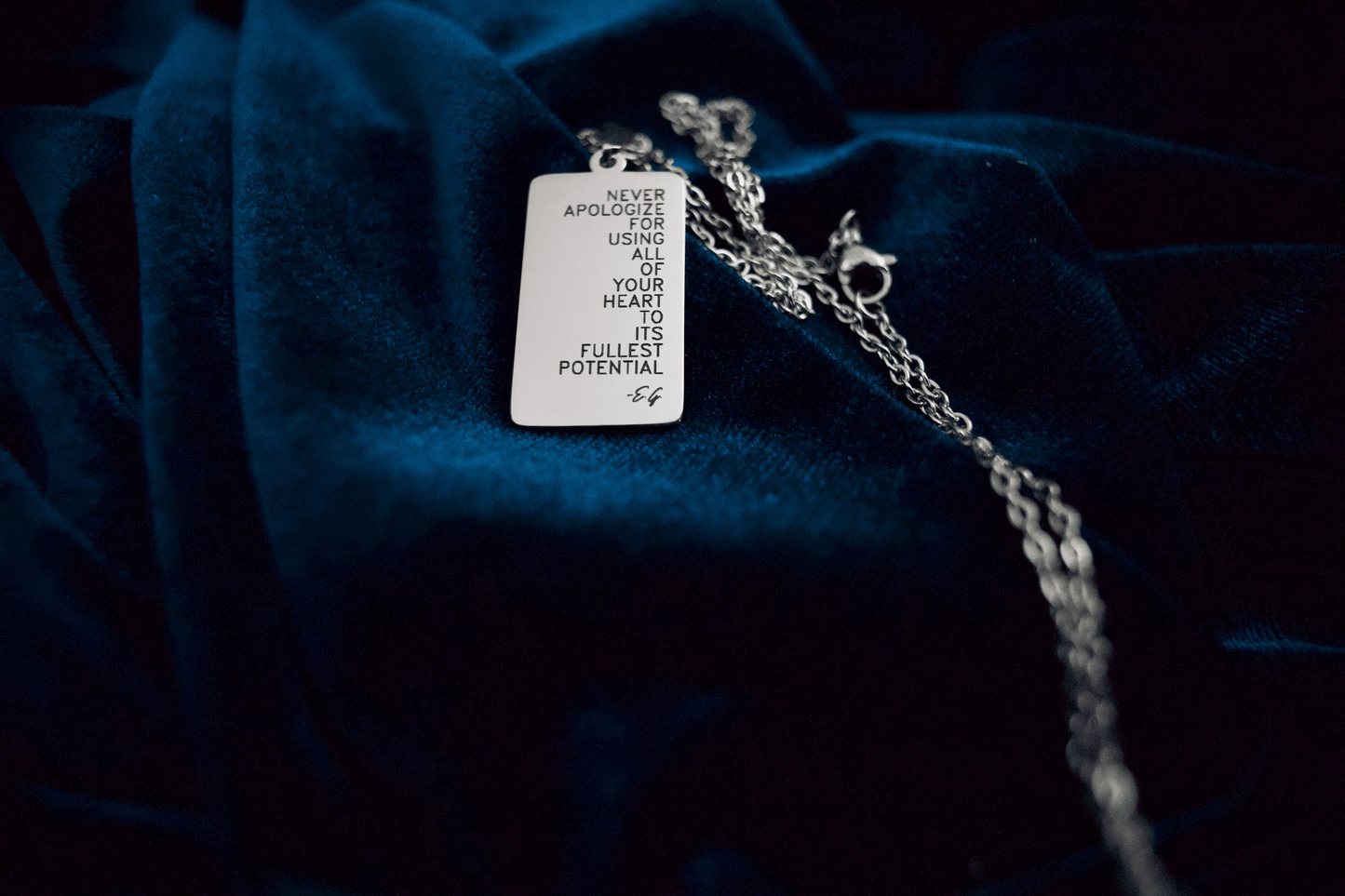 "Never Apologize" Pendant Necklace