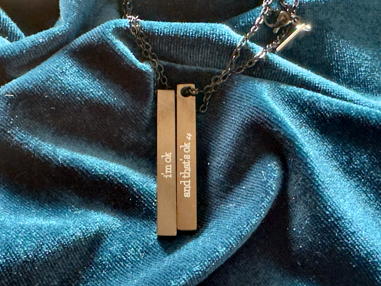 "I'm ok" Pendant Necklace