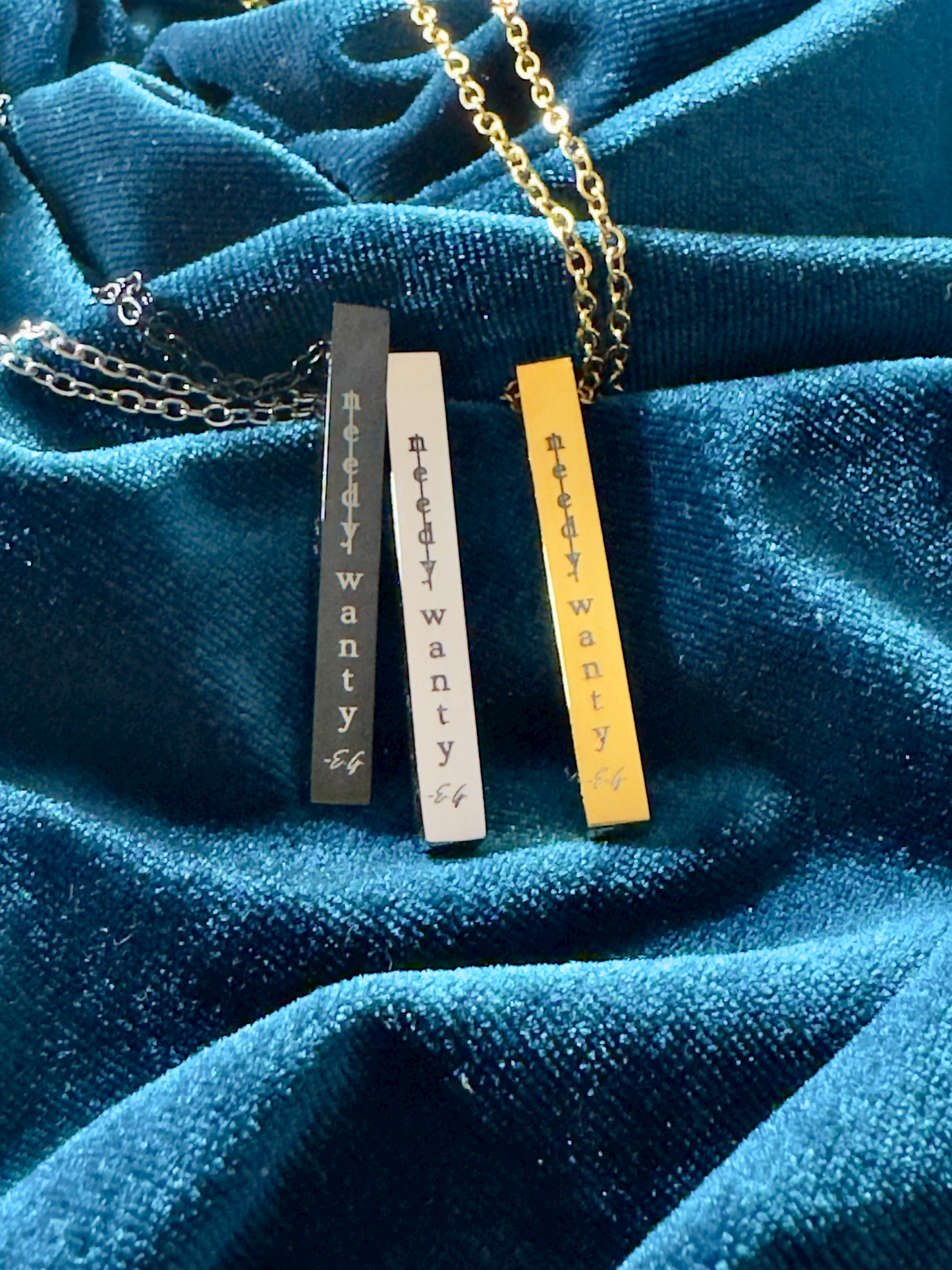"Needy / Wanty " Pendant Necklace